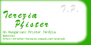 terezia pfister business card